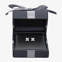 (I/Si2) 1/2 CT. T.W. Lab Grown White Diamond Sterling Silver 4mm Clover Stud Earrings