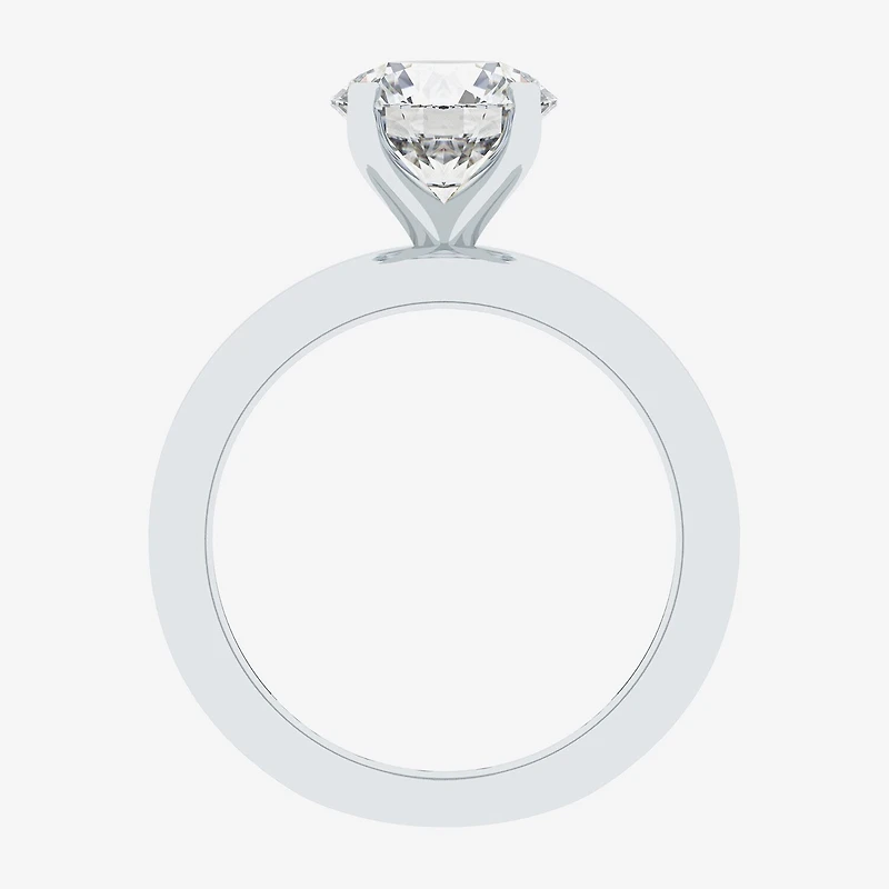 (F / Vs2) Womens 2 CT. T.W. Lab Grown White Diamond 10K Gold Round Solitaire Engagement Ring