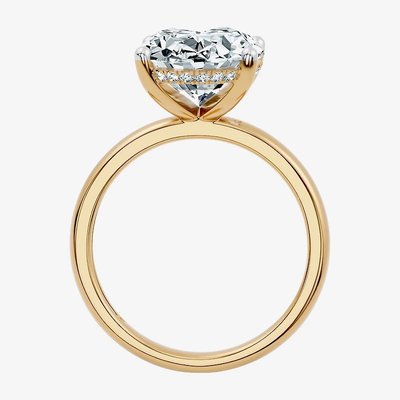 (F / Vs2) Womens 7 1/10 Ct. T.W. Lab Grown White Diamond 14K Gold Oval Engagement Ring