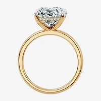 (F / Vs2) Womens 7 1/10 Ct. T.W. Lab Grown White Diamond 14K Gold Oval Engagement Ring
