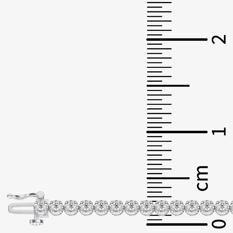 (F / Vs2) Womens 2 CT. T.W. Lab Grown White Diamond Sterling Silver 7.25 Inch Tennis Bracelet