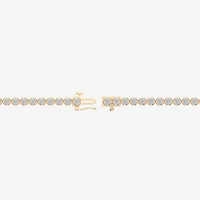 F / Vs2) Womens 2 CT. T.W. Lab Grown White Diamond 14K Gold Over Silver /2 Inch Tennis Bracelet