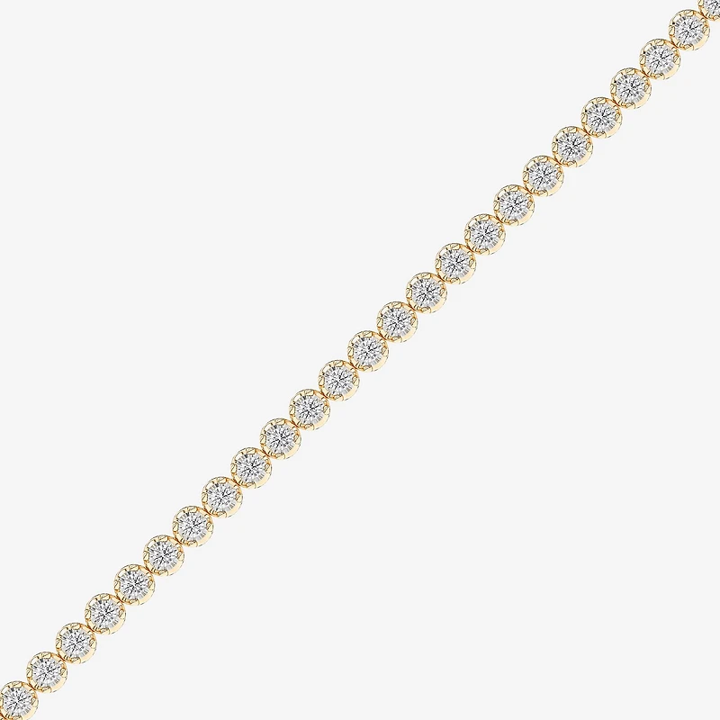 F / Vs2) Womens 2 CT. T.W. Lab Grown White Diamond 14K Gold Over Silver /2 Inch Tennis Bracelet
