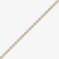 F / Vs2) Womens 2 CT. T.W. Lab Grown White Diamond 14K Gold Over Silver /2 Inch Tennis Bracelet