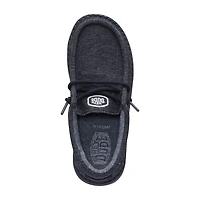 HEYDUDE Wally Stretch Jersey Youth Boys Round Closed Toe Slip-On Shoe