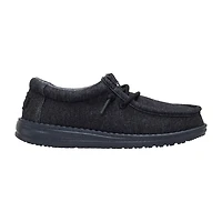 HEYDUDE Wally Stretch Jersey Youth Boys Round Closed Toe Slip-On Shoe