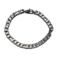 Mens Stainless Steel 8 1/2 Inch Figaro Chain Bracelet