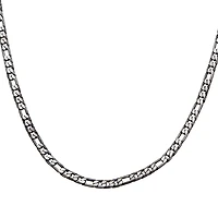 Mens Stainless Steel 22 Inch Figaro Chain Necklace