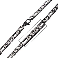 Mens Stainless Steel 22 Inch Figaro Chain Necklace