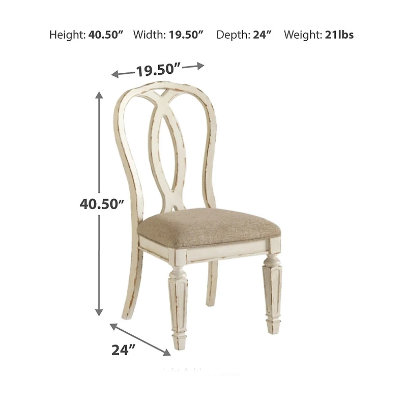 Signature Design by Ashley Realyn Ribbon Back Dining Chair - Set of 2