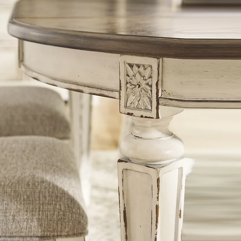 Signature Design by Ashley Realyn Oval Extension Dining Table