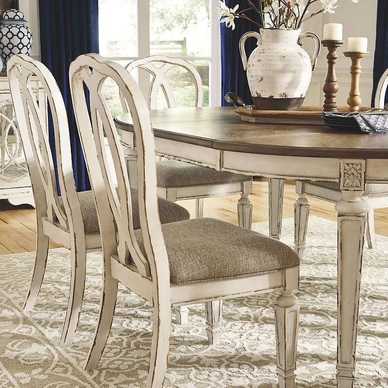 Signature Design by Ashley Realyn Oval Extension Dining Table