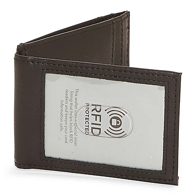 J. Ferrar Mens Magnetic Rfid Blocking Bifold Wallet