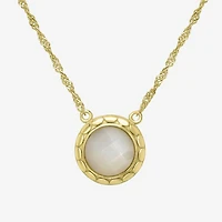 Sparkle Allure 14K Gold Over Brass 18 Inch Singapore Round Pendant Necklace