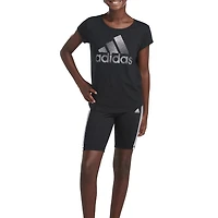 adidas Big Kid Girls Mid Rise Bike Short