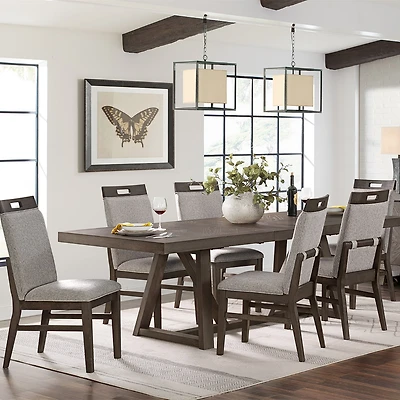 Delaney 7 Pc Dining with 6 Upholstered Chairs