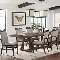 Delaney 7 Pc Dining with 6 Upholstered Chairs