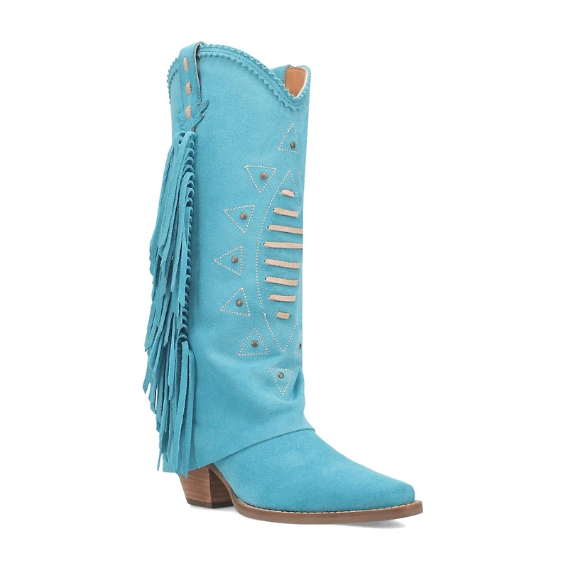 Dingo Womens Spirit Trail Stacked Heel Cowboy Boots