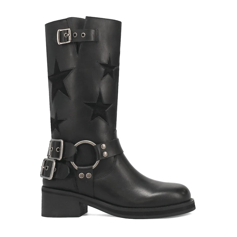 Dingo Womens Blacklist Stacked Heel Cowboy Boots