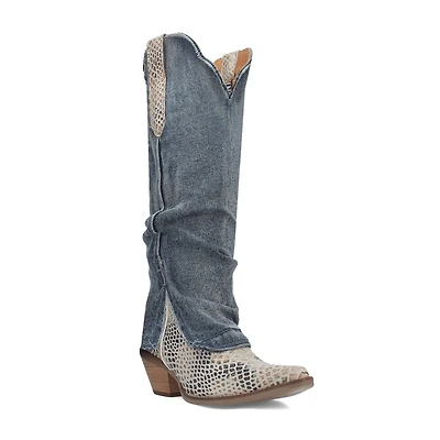 Dingo Womens Shabby Block Heel Cowboy Boots