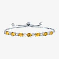 Gemstone Sterling Silver Bolo Bracelet