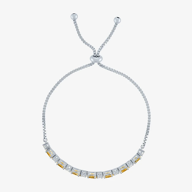 Gemstone Sterling Silver Bolo Bracelet