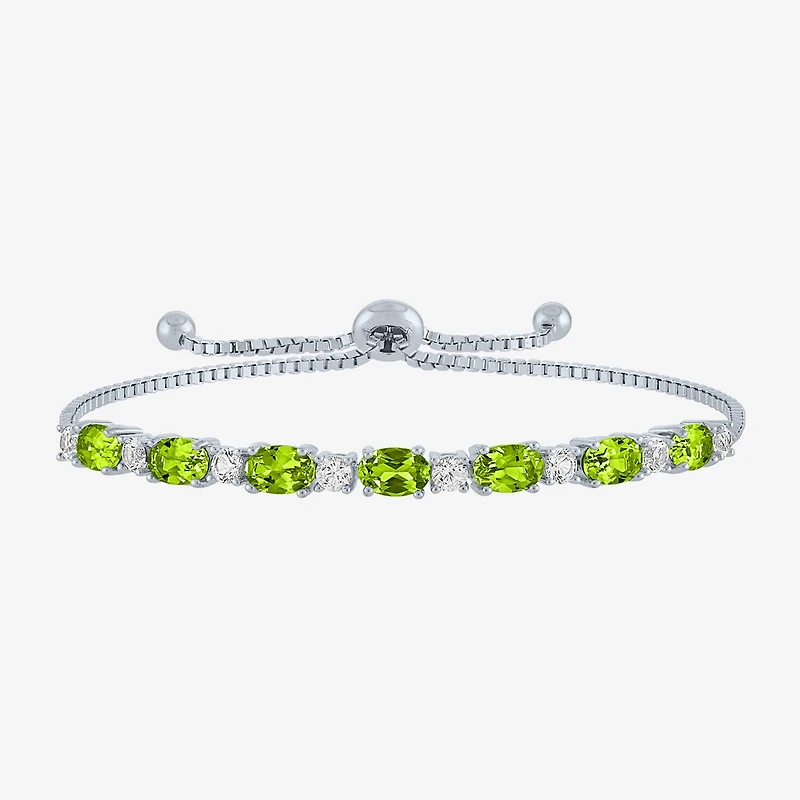 Gemstone Sterling Silver Bolo Bracelet
