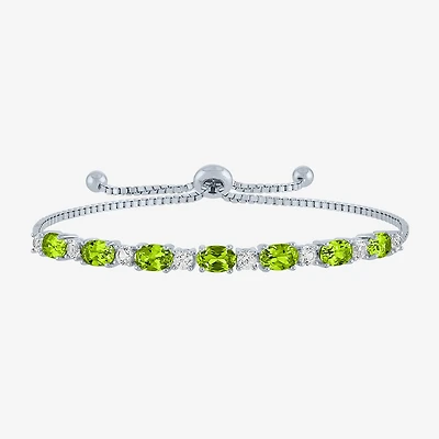 Gemstone Sterling Silver Bolo Bracelet