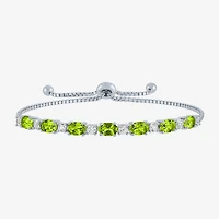 Gemstone Sterling Silver Bolo Bracelet