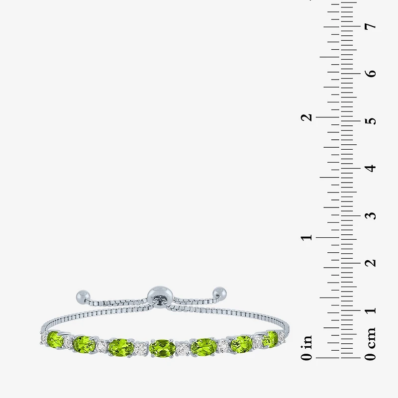 Gemstone Sterling Silver Bolo Bracelet