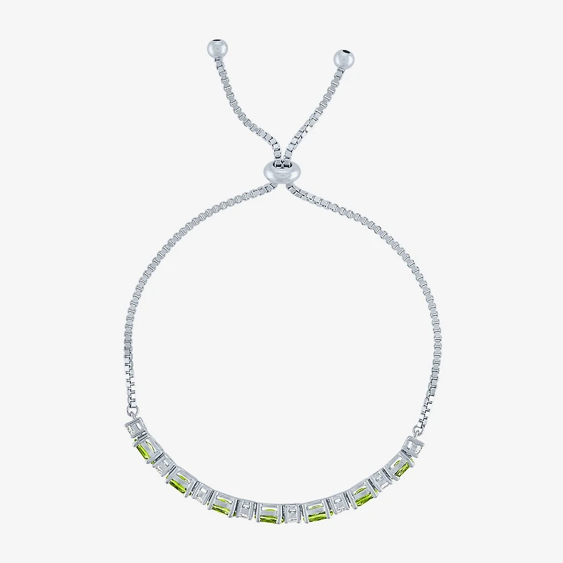 Gemstone Sterling Silver Bolo Bracelet