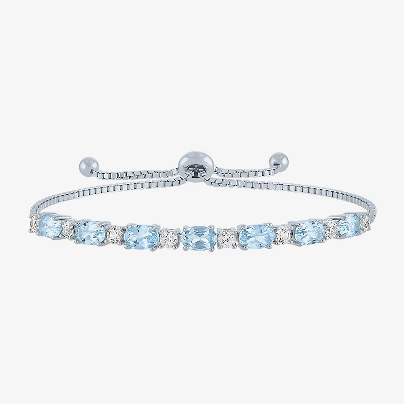 Gemstone Sterling Silver Bolo Bracelet