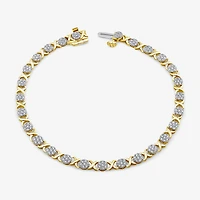 Diamond Blossom (G / Si2) Womens 1 CT. T.W. Lab Grown White Diamond 10K Gold 7 Inch Tennis Bracelet