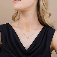 (H-I / I1) Womens 1/4 CT. T.W. Lab Grown White Diamond 10K Gold Heart 18 Inch Pendant Necklace
