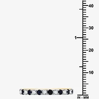I Said Yes (H-I / I1) Womens 1/4 CT. T.W. Lab Created Blue Sapphire Sterling Silver Wedding Band