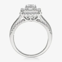 (I / I1) Womens 1 CT. T.W. Lab Grown White Diamond 10K Gold Side Stone Engagement Ring
