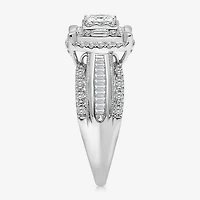 (I / I1) Womens 1 CT. T.W. Lab Grown White Diamond 10K Gold Side Stone Engagement Ring