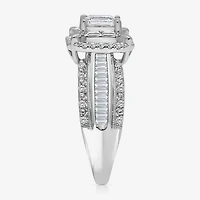 (I / I1) Womens 1 CT. T.W. Lab Grown White Diamond 10K Gold Side Stone Engagement Ring