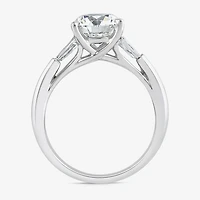 (G / Si2) Womens Lab Grown White Diamond 10K Gold Round 3-Stone Engagement Ring