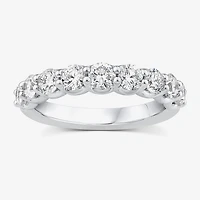 (G / Si1-Si2) Womens 5MM 1 1/2 CT. T.W. Lab Grown White Diamond 10K Gold Anniversary Wedding Band