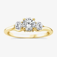 Love Lives Forever (G / Si1-Si2) Womens 1 CT. T.W. Lab Grown White Diamond 10K Gold Round 3-Stone Engagement Ring