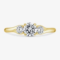 Love Lives Forever (G / Si1-Si2) Womens 1 CT. T.W. Lab Grown White Diamond 10K Gold Round 3-Stone Engagement Ring