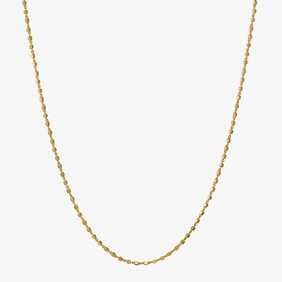 Made in Italy Womens 24K Gold Over Silver 20 Inch Link Chain Necklace
