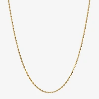 Made in Italy Womens 24K Gold Over Silver 20 Inch Link Chain Necklace