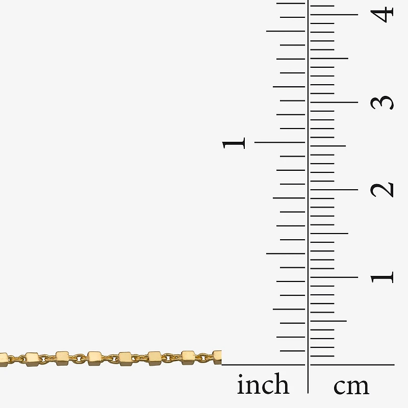 Made in Italy Womens 24K Gold Over Silver 20 Inch Link Chain Necklace