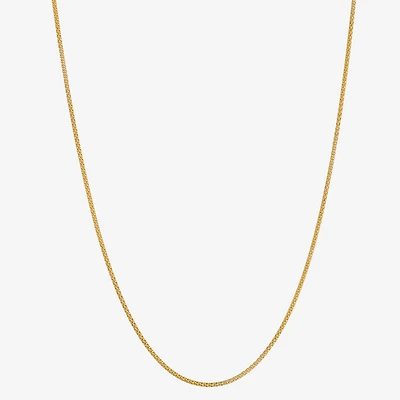 Made in Italy Womens 24K Gold Over Silver 24 Inch Popcorn Chain Necklace