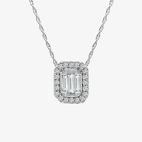 (I1/ I ) Womens 1/3 CT. T.W. Lab Grown White Diamond Sterling Silver 18 Inch Pendant Necklace
