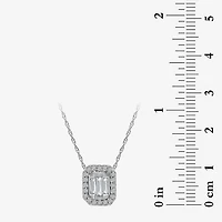 (I1/ I ) Womens 1/3 CT. T.W. Lab Grown White Diamond Sterling Silver 18 Inch Pendant Necklace