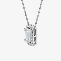 (I1/ I ) Womens 1/3 CT. T.W. Lab Grown White Diamond Sterling Silver 18 Inch Pendant Necklace