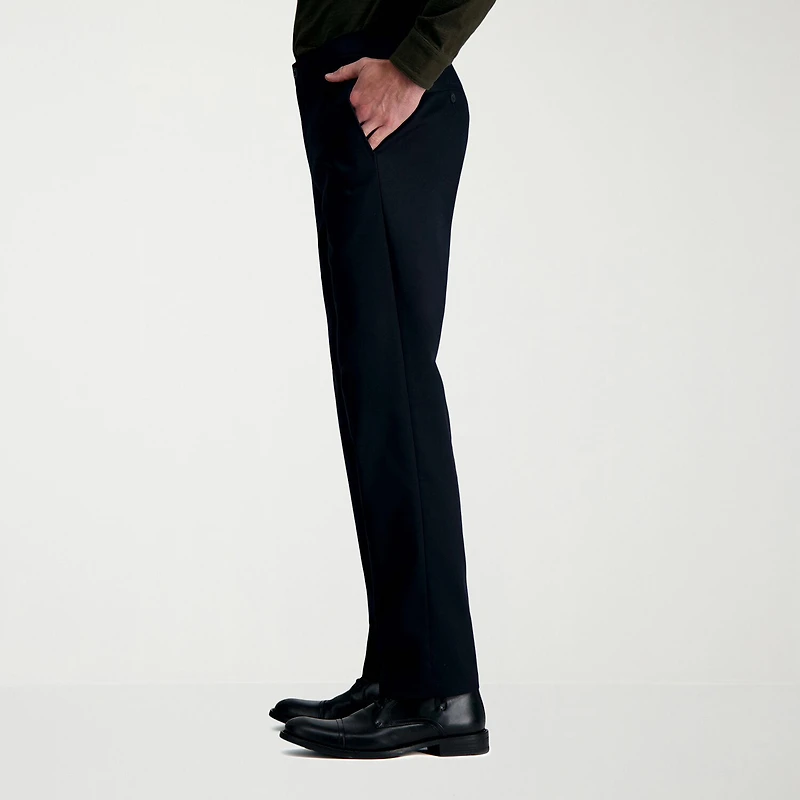 Haggar Wrinkle Free Performance Khaki Mens Comfort Waistband Straight Fit Flat Front Pant